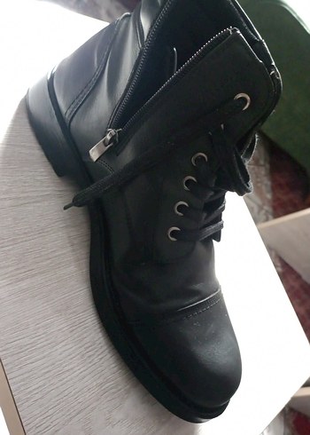 erkek Siyah Deri Tokalı Biker Çizme - Görsel 5