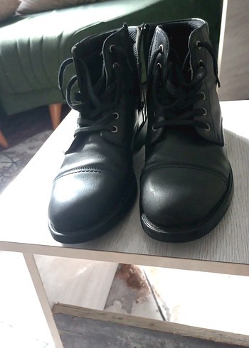 erkek Siyah Deri Tokalı Biker Çizme - Görsel 7