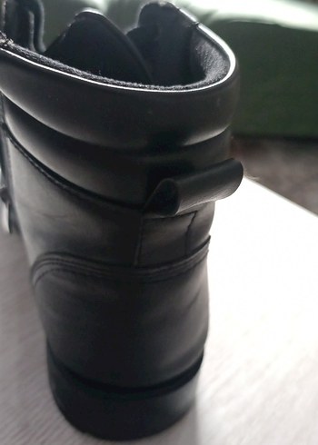 erkek Siyah Deri Tokalı Biker Çizme - Görsel 3