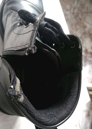 erkek Siyah Deri Tokalı Biker Çizme - Görsel 2