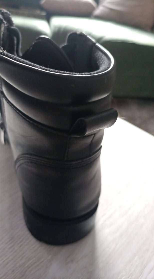 erkek Siyah Deri Tokalı Biker Çizme - Görsel 3