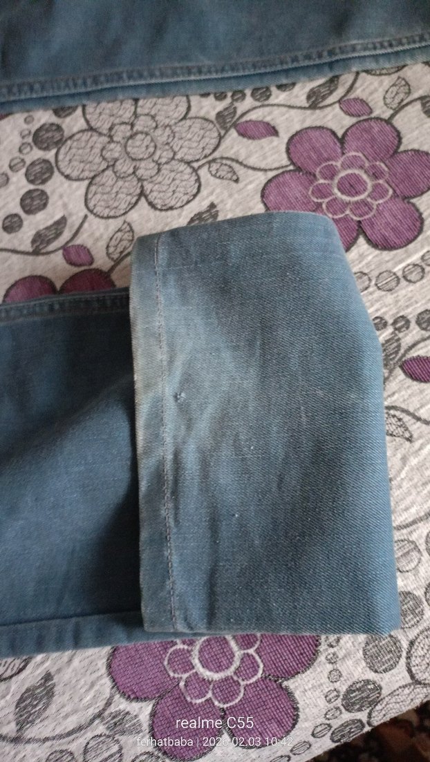 Mavi  kot pantolon - Görsel 4