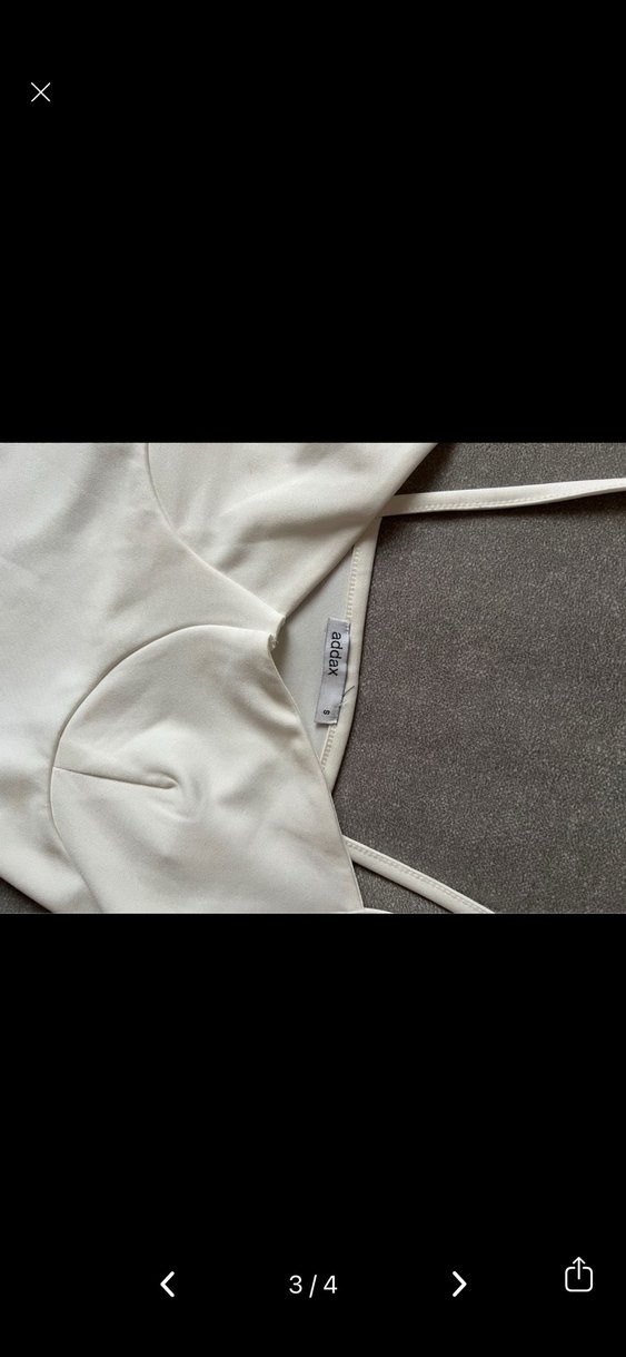 Beyaz V Yaka İp Askılı Büstiyer - Görsel 3