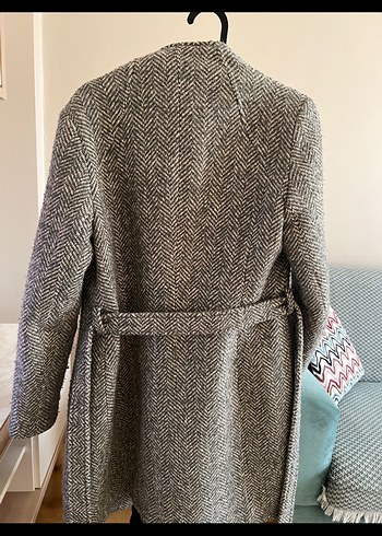 Klasik Desenli Kadın Kaşe Kaban - Görsel 2