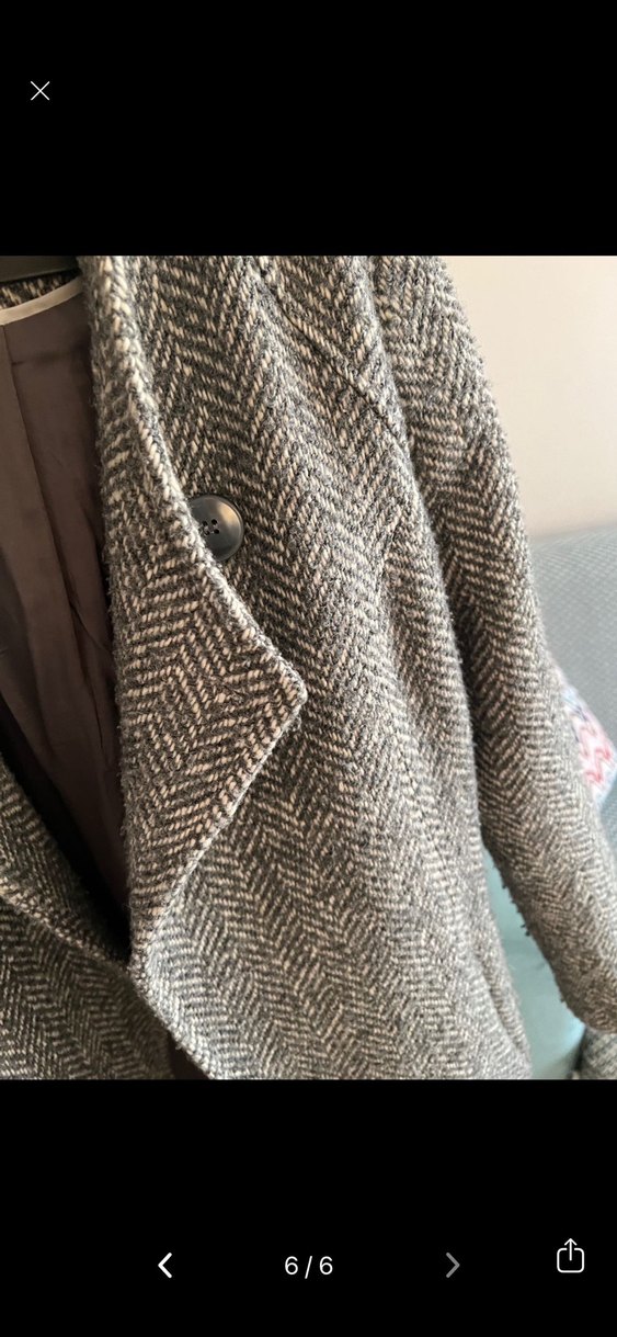 Klasik Desenli Kadın Kaşe Kaban - Görsel 5