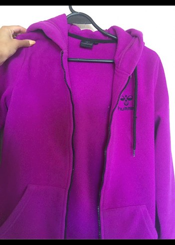 Fermuarlı Hummel Mor Kadın Spor Sweatshirt - Görsel 3