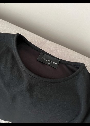 Siyah Uzun Kollu Payetli Taşlı Kadın Bluz - Görsel 3