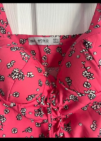 Pembe Fırfırlı Mini Elbise - Görsel 2