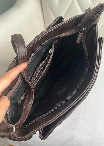 Mango Kahverengi Deri Kadın Çanta - Görsel 3