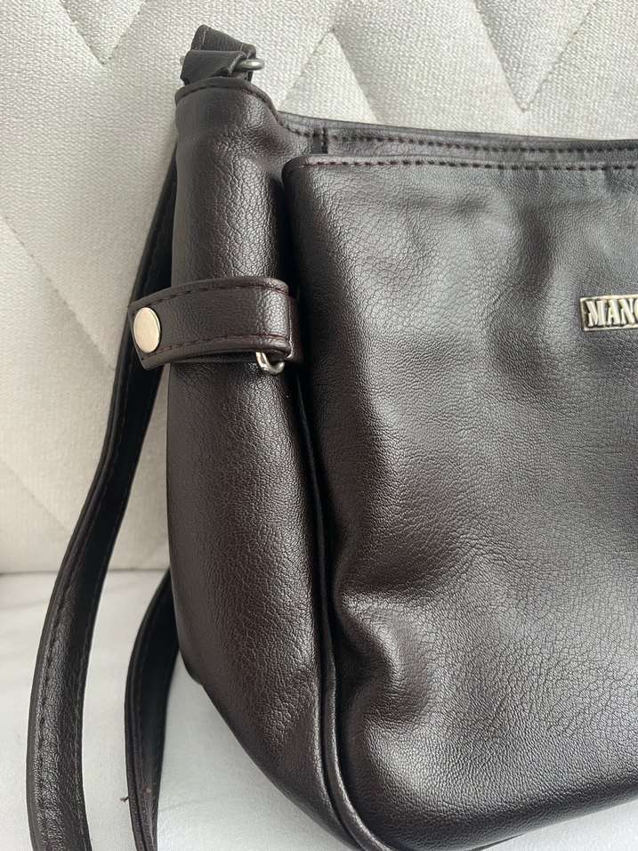 Mango Kahverengi Deri Kadın Çanta - Görsel 5