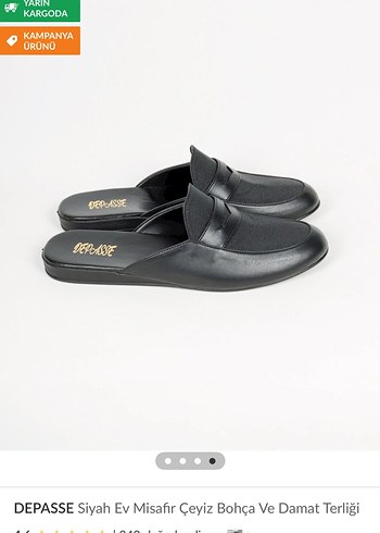 Siyah Erkek Ev Terliği Tokalı - Görsel 4