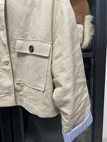 Yeni sezon zara keten tarzda ceket - Görsel 6