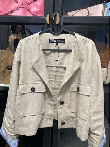 Yeni sezon zara keten tarzda ceket - Görsel 4