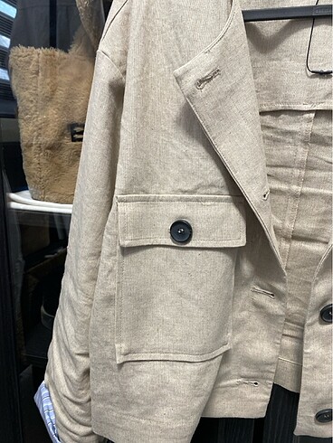 Yeni sezon zara keten tarzda ceket - Görsel 3