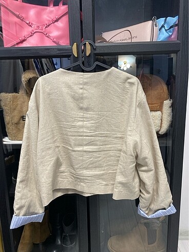 Yeni sezon zara keten tarzda ceket - Görsel 7