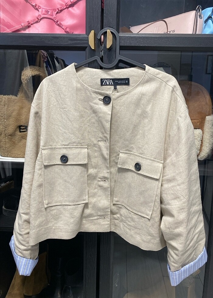 Yeni sezon zara keten tarzda ceket - Görsel 5