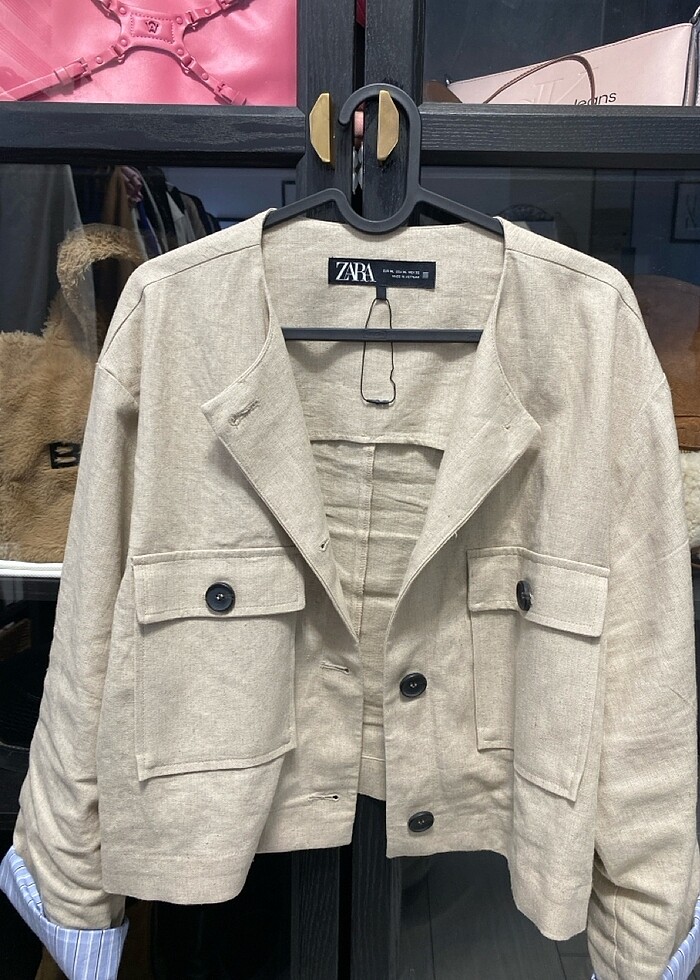 Yeni sezon zara keten tarzda ceket - Görsel 4