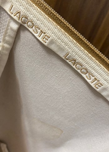 Lacoste Bej Kadın Fermuarlı Omuz Çantası - Görsel 5