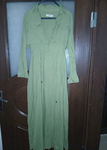 Keten Uzun elbise - Görsel 2