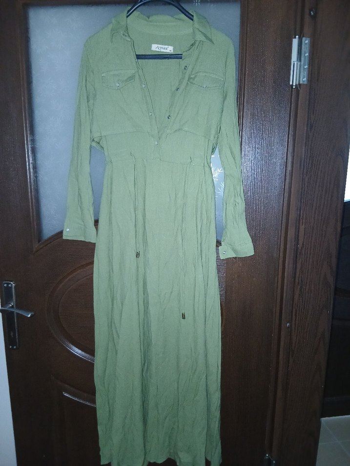 Keten Uzun elbise - Görsel 2