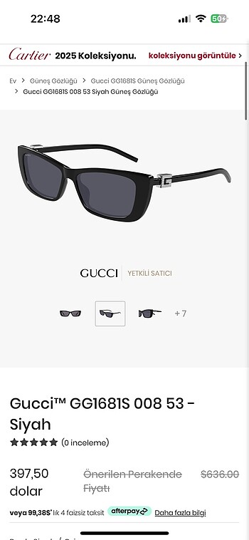 Orijinal gucci marka gozluk