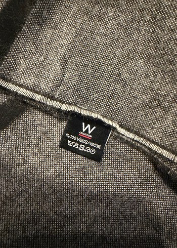 W Collection Gri Desenli Erkek Atkı - Görsel 3