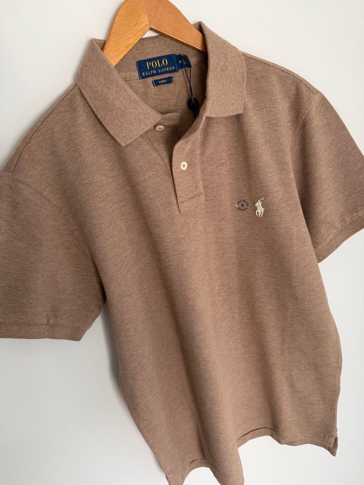 Polo Ralph Lauren Bej Polo Yaka Tişört - Görsel 4