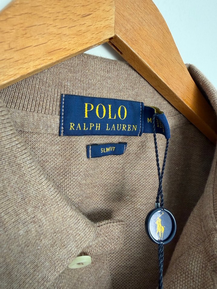 Polo Ralph Lauren Bej Polo Yaka Tişört - Görsel 5