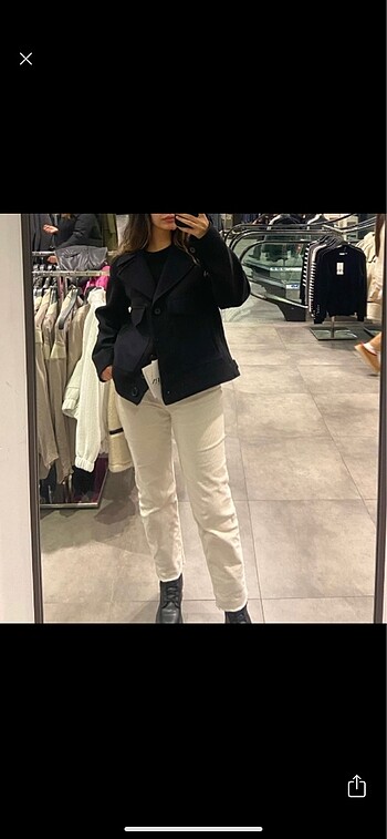 H&M H&m kadife krem pantolon