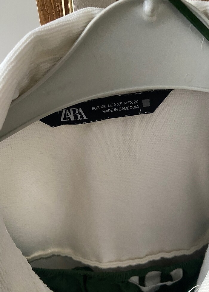 Zara krem rengi kadife ince ceket - Görsel 2