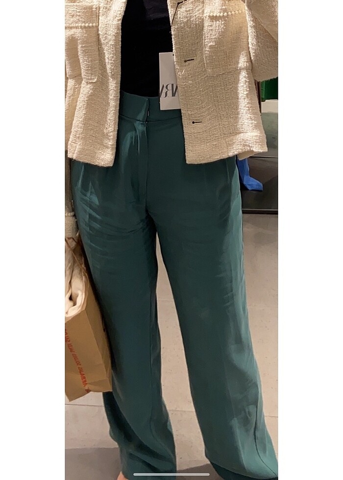 Zara lyocell kumaş pantolon - Görsel 4