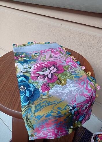 Tığ işi oyalı yazma - Görsel 2