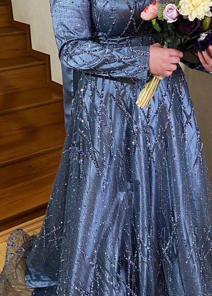 Tesettür Nişan elbisesi - Görsel 4