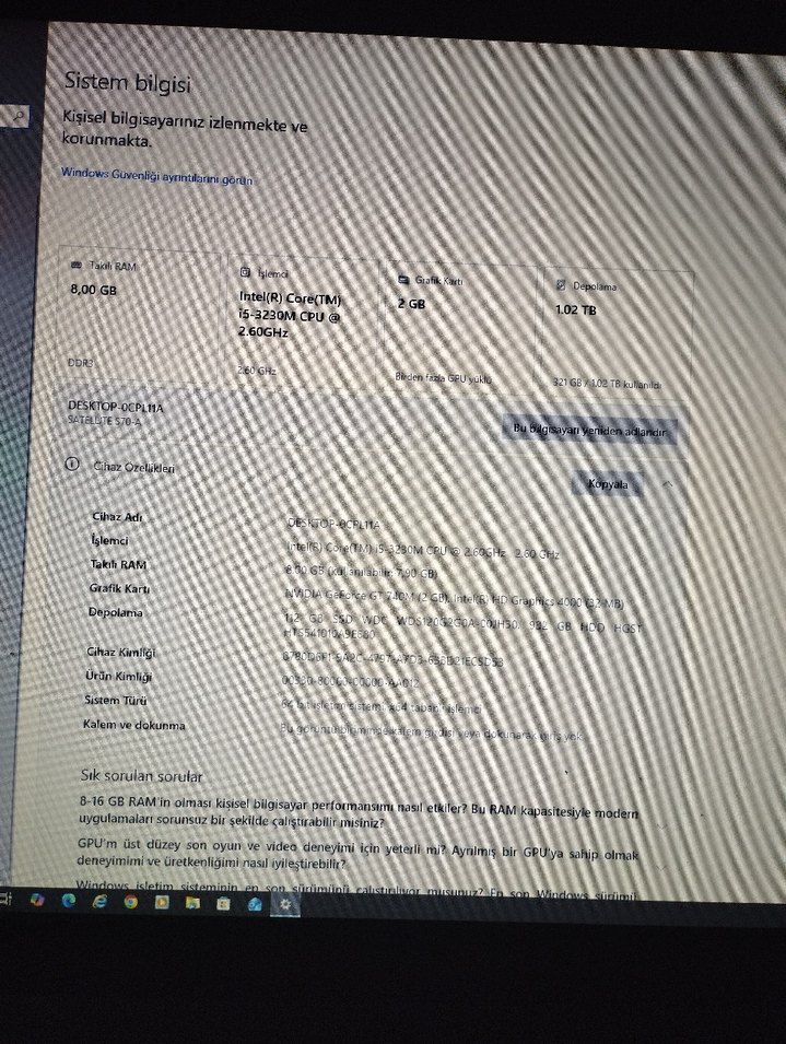 Toshiba Dizüstü Bilgisayar - Görsel 2