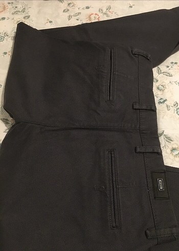 Erkek füme gri Regular Fit Kemerli Pantolon - Görsel 15