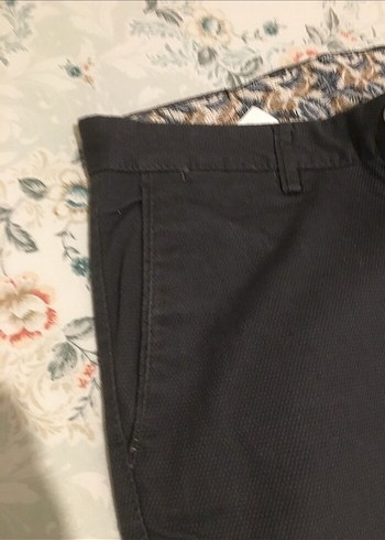 Erkek füme gri Regular Fit Kemerli Pantolon - Görsel 8