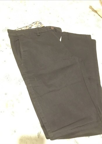 Erkek füme gri Regular Fit Kemerli Pantolon - Görsel 17