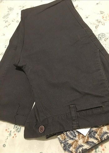 Erkek füme gri Regular Fit Kemerli Pantolon - Görsel 19