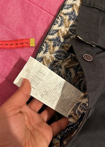 Erkek füme gri Regular Fit Kemerli Pantolon - Görsel 3