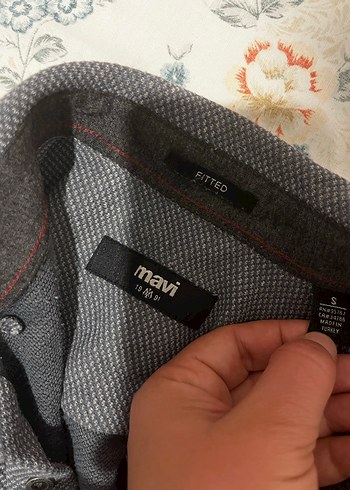 Gri Düğmeli  Erkek Gömlek - Görsel 3