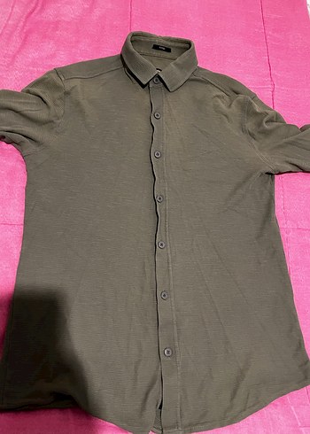 Gri Düğmeli  Erkek Gömlek - Görsel 15