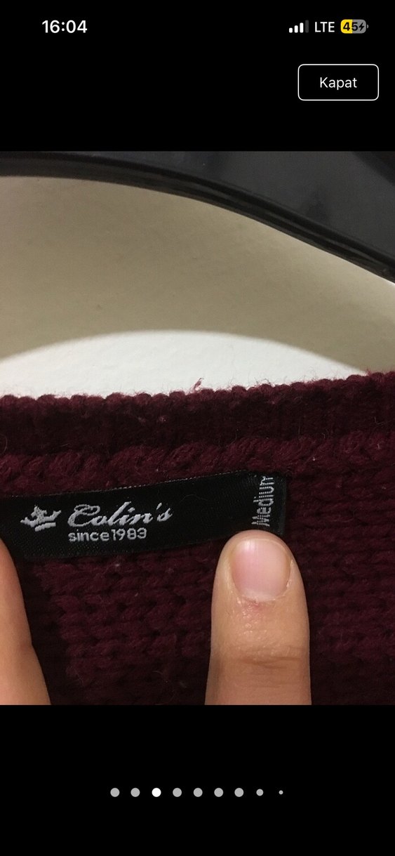 Bordo Örgü Salaş Kadın Hırka - Görsel 3