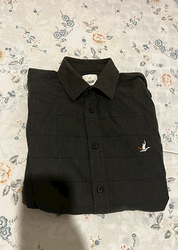 Gri Erkek pamuklu Gömlek, Düğmeli, Uzun Kollu - Görsel 13