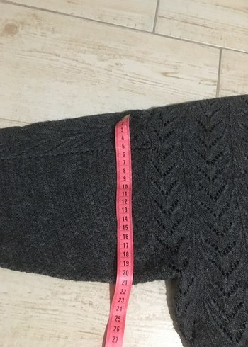 Gri Kadın Örgü Bisiklet Yaka Kazak - Görsel 6