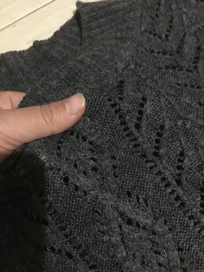 Gri Kadın Örgü Bisiklet Yaka Kazak - Görsel 3