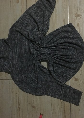 Gri Yüksek Yakalı Kadın kazak - Görsel 11