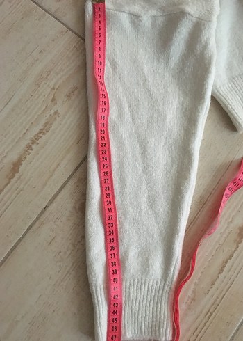 Beyaz Yakalı Uzun Kollu Örgü Kadın Kazak - Görsel 10