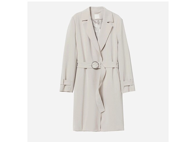 H&M trenchcoat S Beden Taş rengi