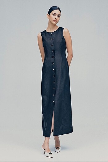 H&M H&M xs keten Edition Elbise