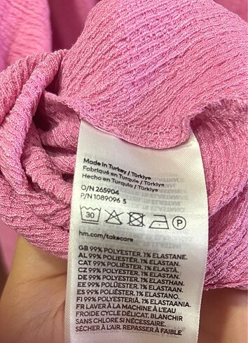 xs Beden pembe Renk H&M pembe elbise